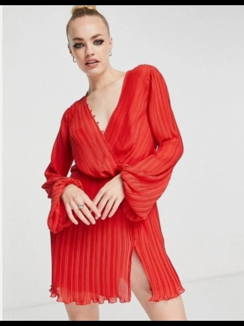 ASOS Plisse Wrap-Dress